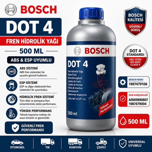 Bosch 1987479107 Fren Hidrolik Yağı DOT 4 Sarı Renk 1 Kilo Bosch