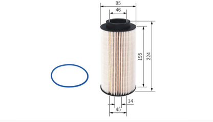 Bosch N2745 F026402745 Yakıt Mazot Filtresi MAN TGS TGX 51125030112