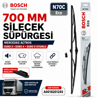 Bosch 3397015410 N70 Eco Silecek 700mm Mercedes Benz Actros Axor Ford Cargo MAN Bosch