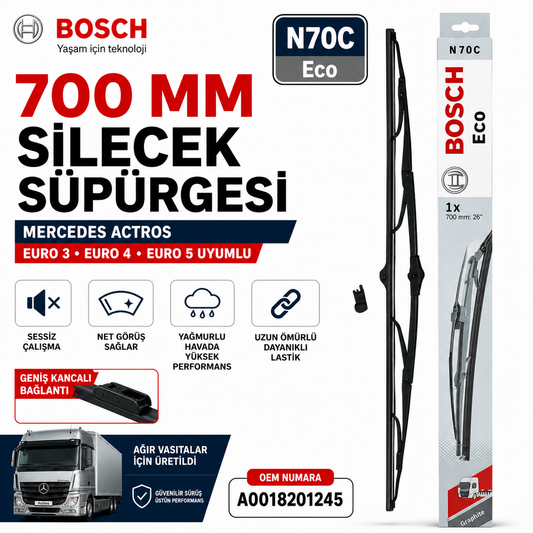 Bosch 3397015410 N70 Eco Silecek 700mm Mercedes Benz Actros Axor Ford Cargo MAN Bosch
